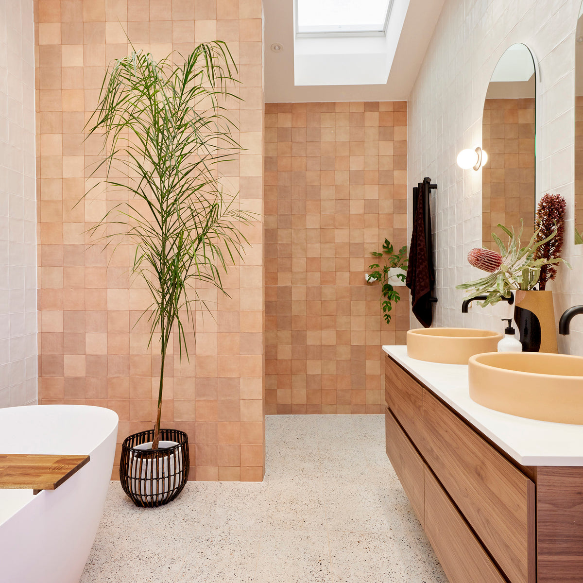 Chalk Structured Matt Tile - lifestyle view