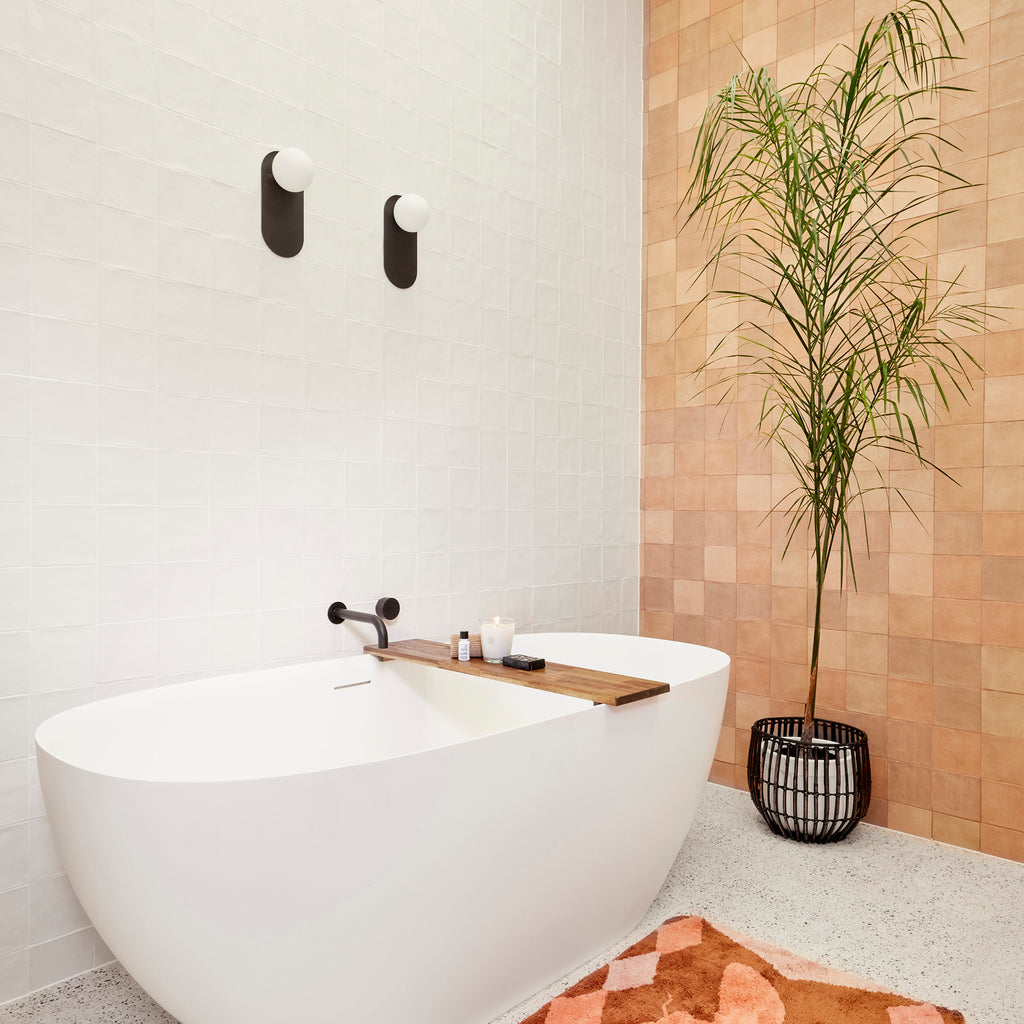 Chalk Structured Matt Tile - lifestyle view