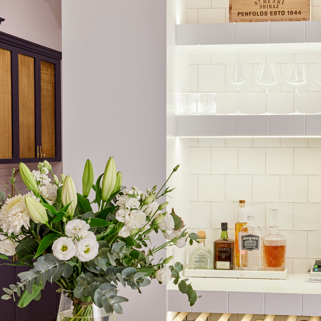 Chalk Structured Matt Tile - lifestyle view