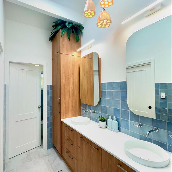 Ocean Structured Gloss Tile - lifestyle view