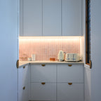 Pink Structured Gloss Tile - lifestyle view