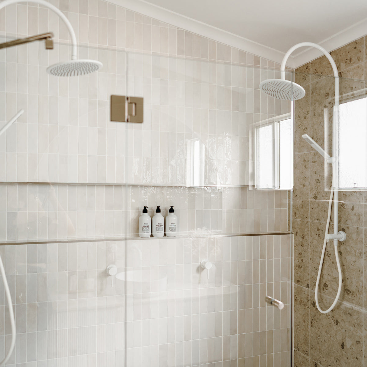 White Structured Gloss Tile - lifestyle view