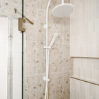 White Structured Gloss Tile - lifestyle view
