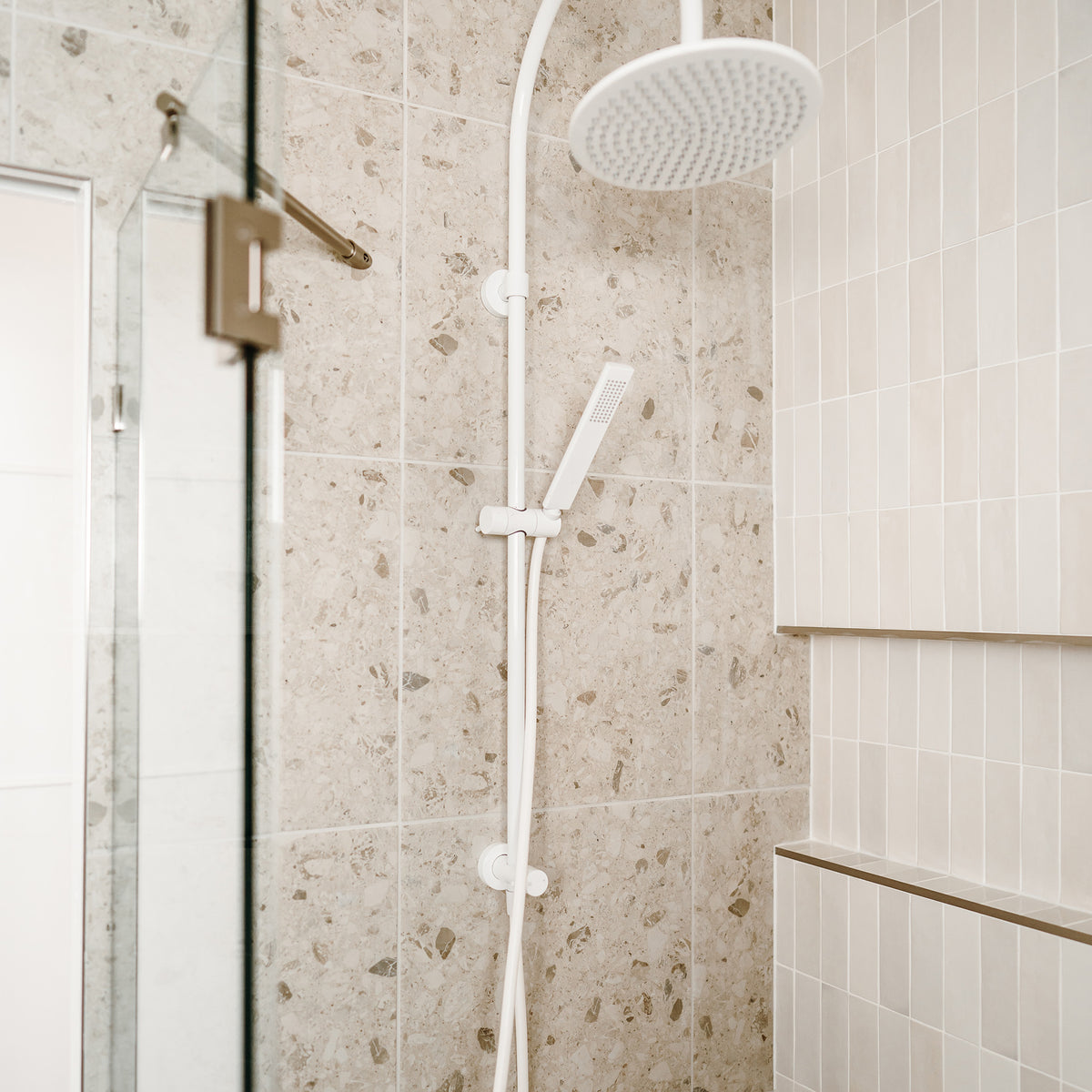 White Structured Gloss Tile - lifestyle view