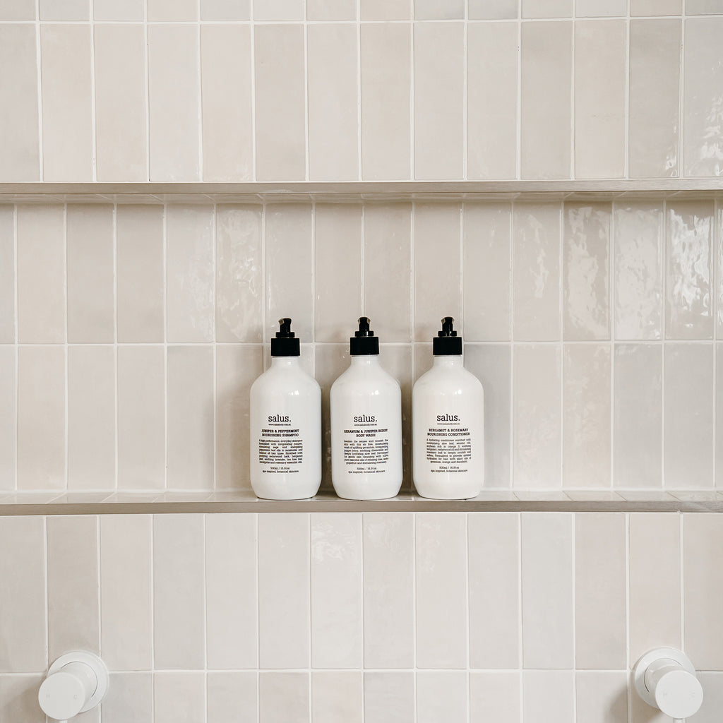 White Structured Gloss Tile - lifestyle view
