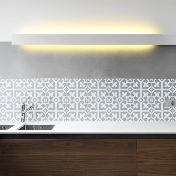 Palm Springs Blue Matt Tile - lifestyle view