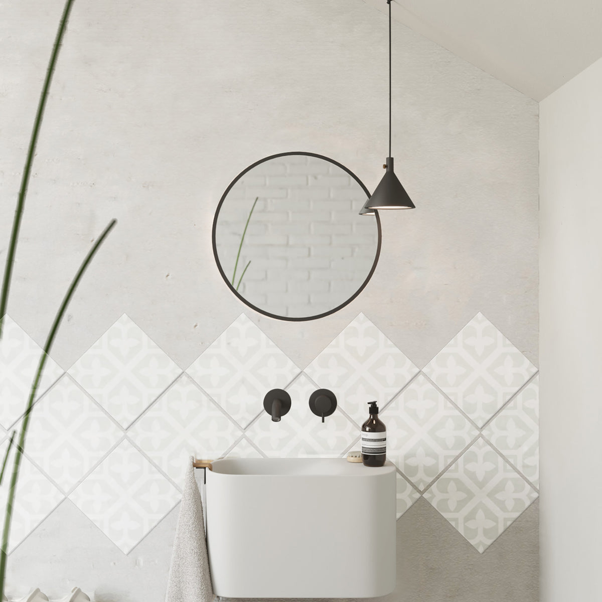 Palm Springs Green Matt Tile - lifestyle view