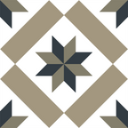 Majorca Victorian Star Taupe Matt Tile