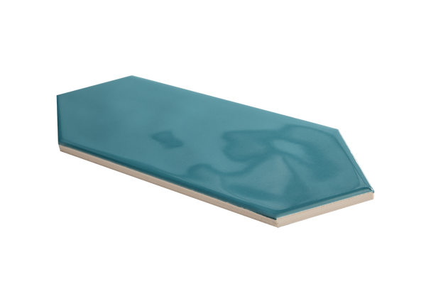 Boulevard-Picket Teal Picket Structured Gloss Tile