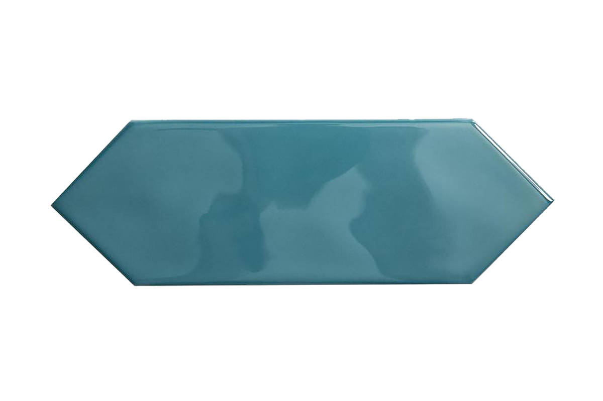 Teal Picket Structured Gloss Tile