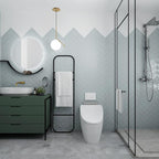 Mint Structured Gloss Tile - lifestyle view