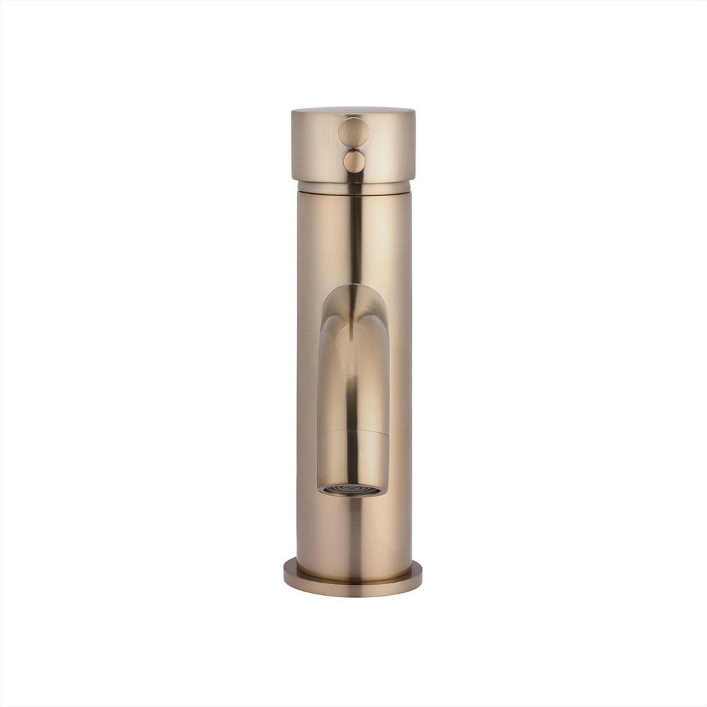 Curved Basin Mixer Champagne
