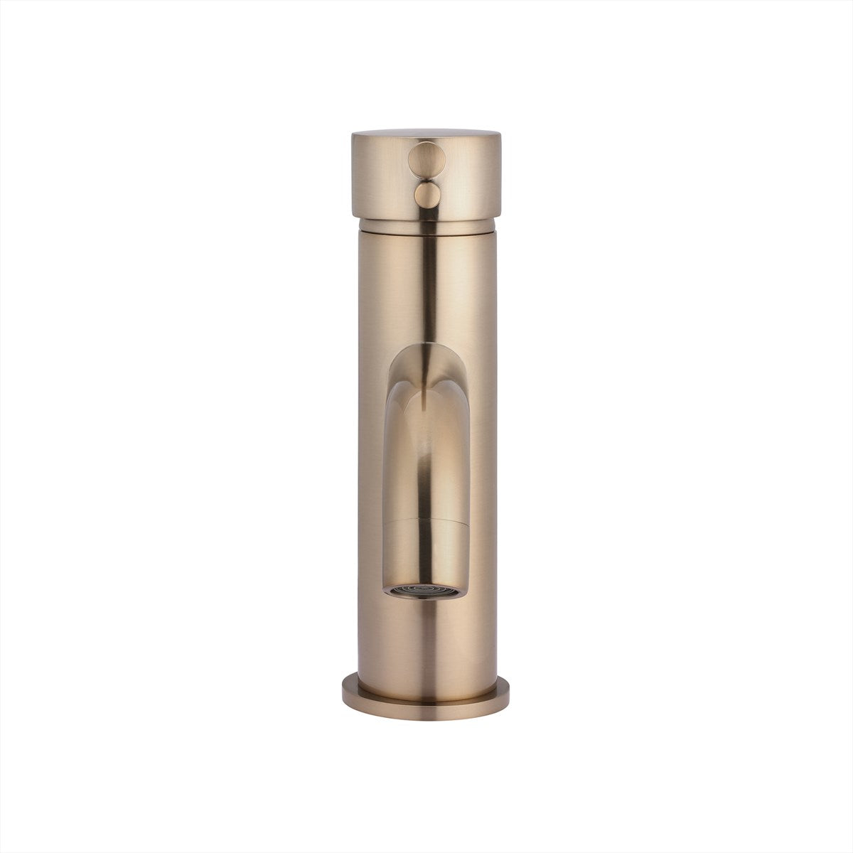 Curved Basin Mixer Champagne