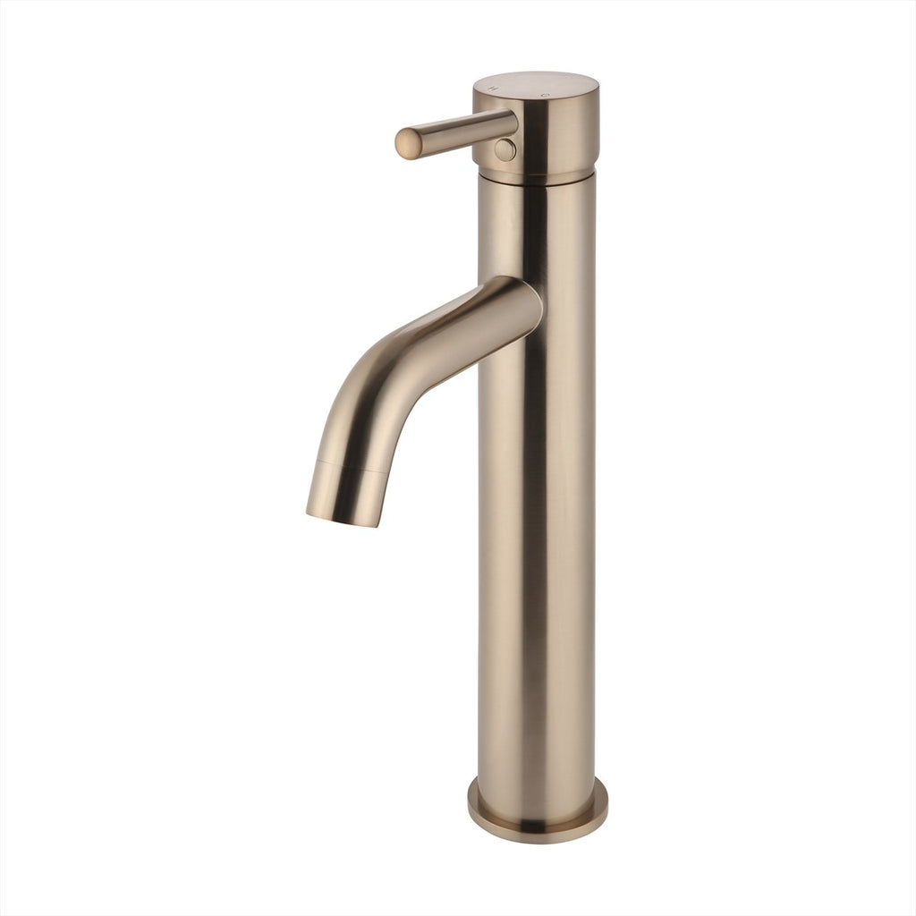 Vessel Courved Basin Mixer Champagne