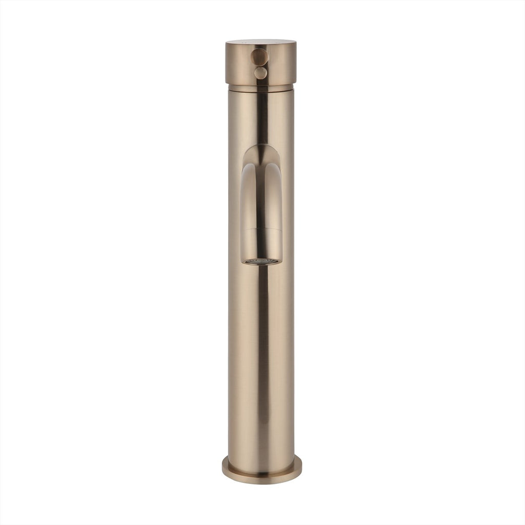 Vessel Courved Basin Mixer Champagne