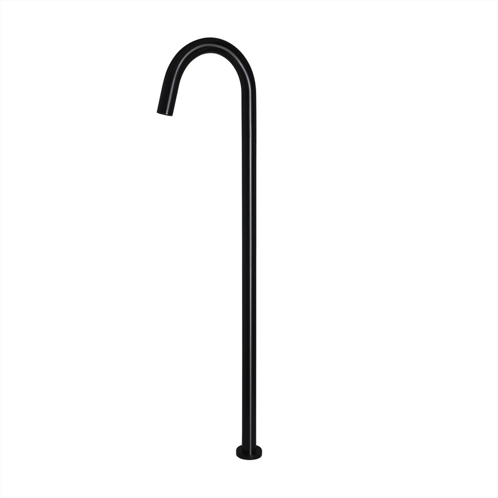Floor Mounted Bath Mixer Curved Matte Black
