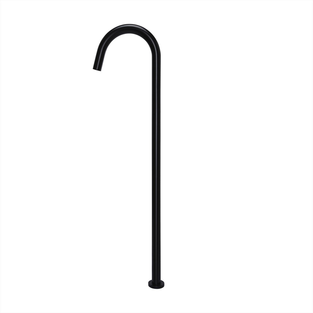 Floor Mounted Bath Mixer Curved Matte Black