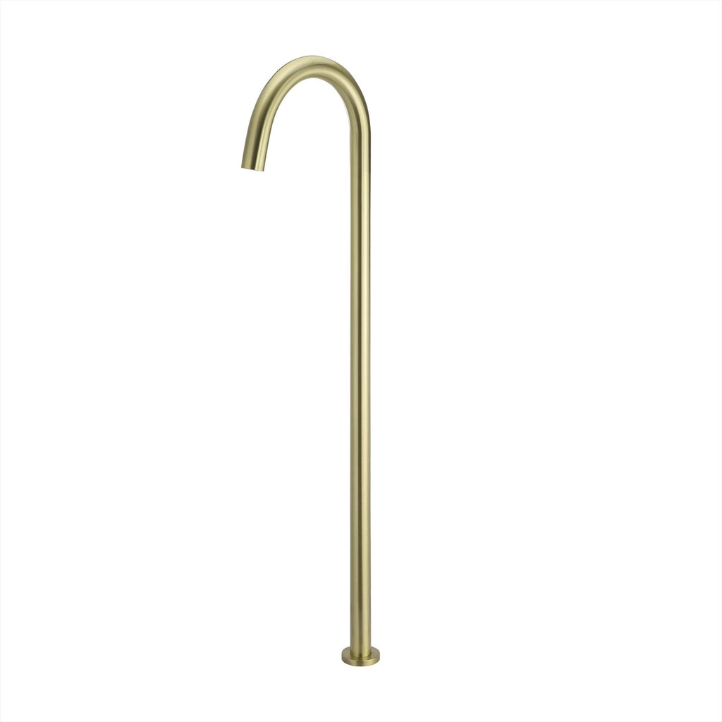 Floor Mounted Bath Mixer Curved Tiger Bronze