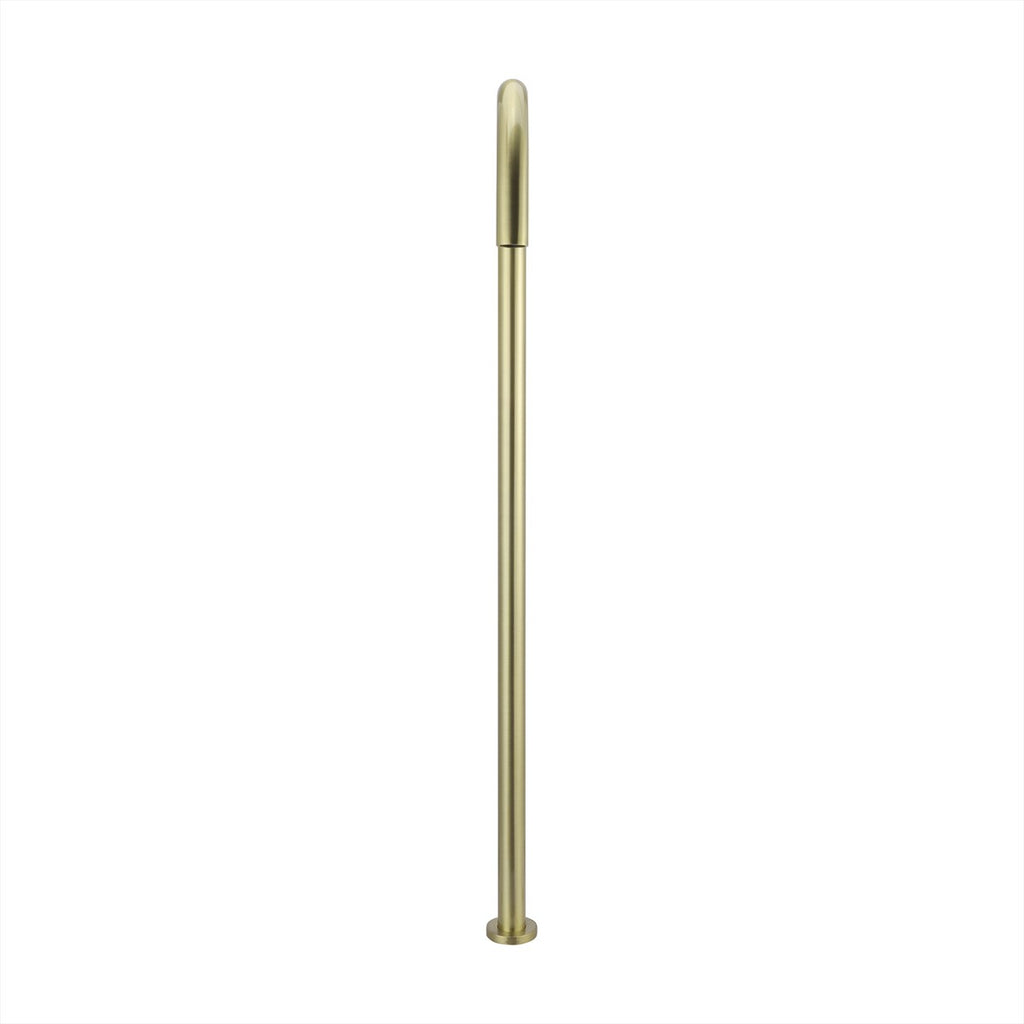 Floor Mounted Bath Mixer Curved Tiger Bronze
