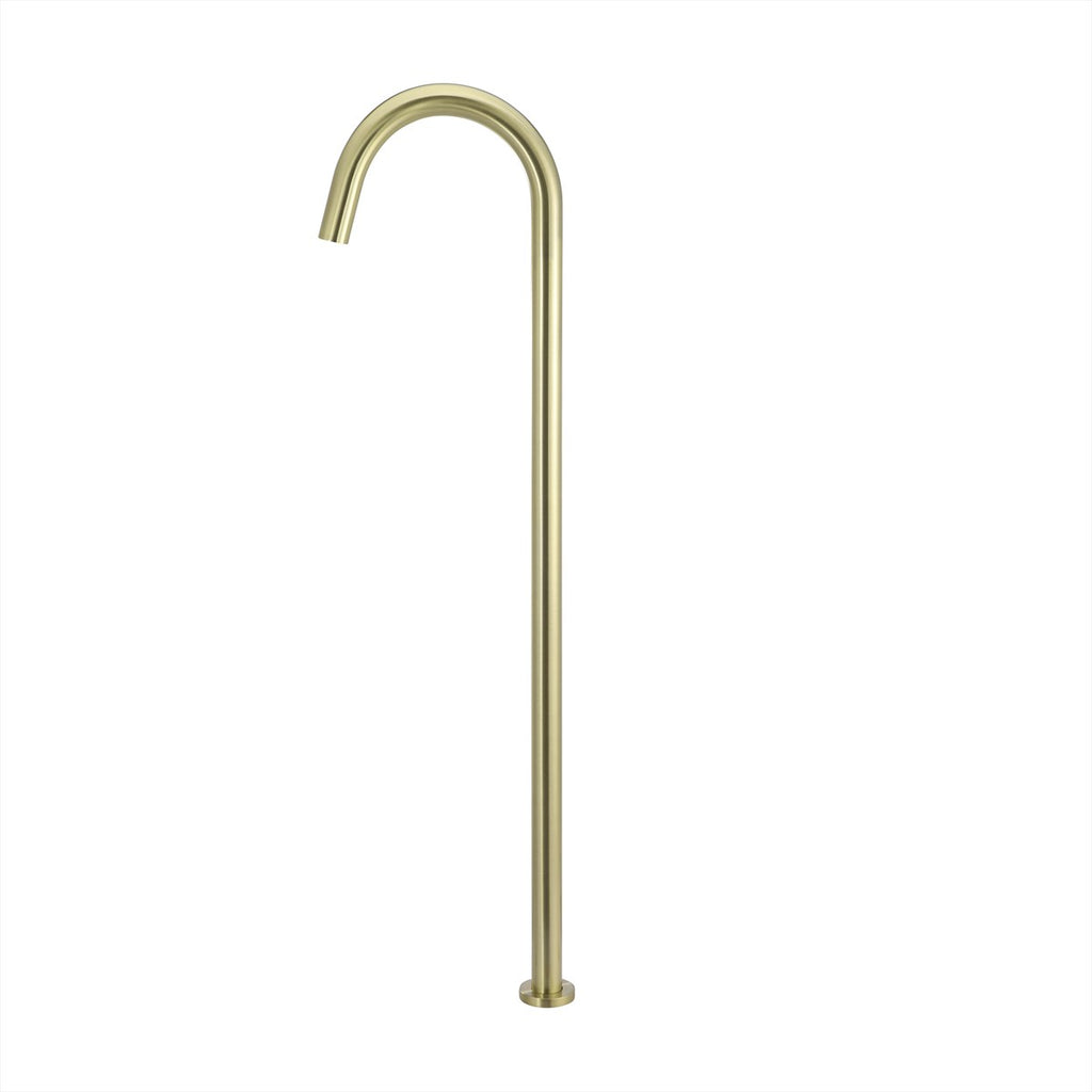 Floor Mounted Bath Mixer Curved Tiger Bronze
