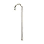 Floor Mounted Bath Mixer Curved Brushed Nickel