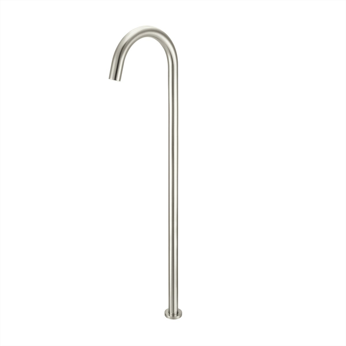 Floor Mounted Bath Mixer Curved Brushed Nickel