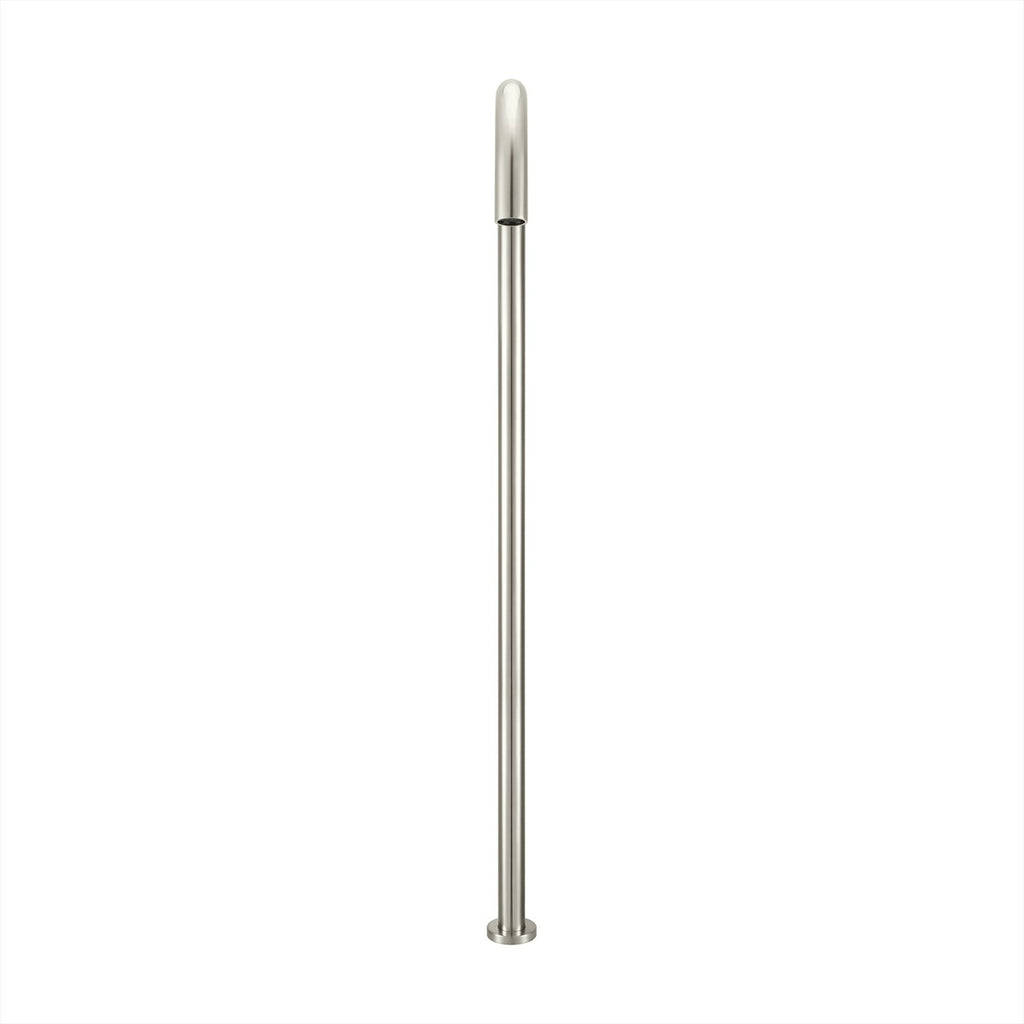 Floor Mounted Bath Mixer Curved Brushed Nickel