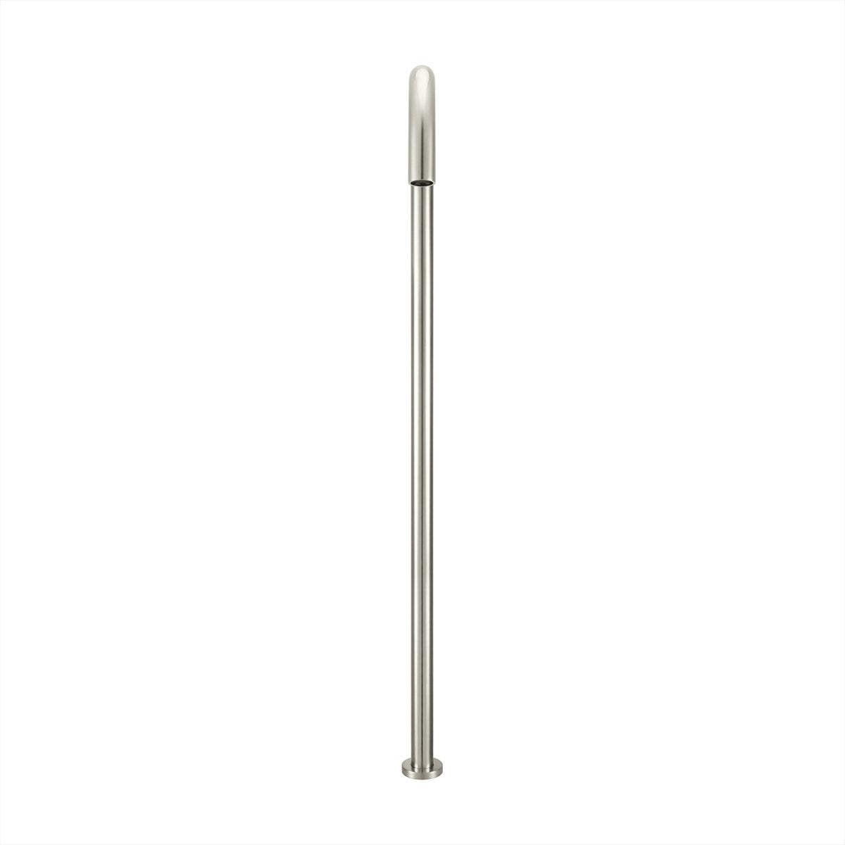 Floor Mounted Bath Mixer Curved Brushed Nickel