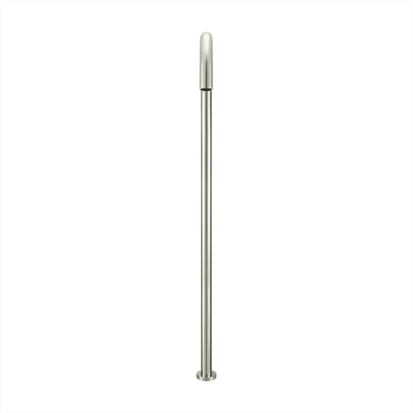 Floor Mounted Bath Mixer Curved Brushed Nickel