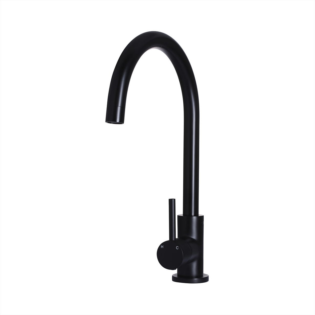 Sink Mixer Gooseneck 210 Matte Black