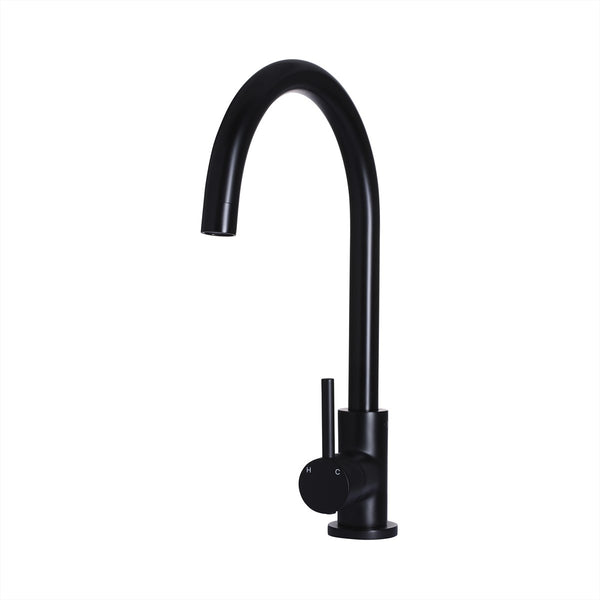 Sink Mixer Gooseneck 210 Matte Black