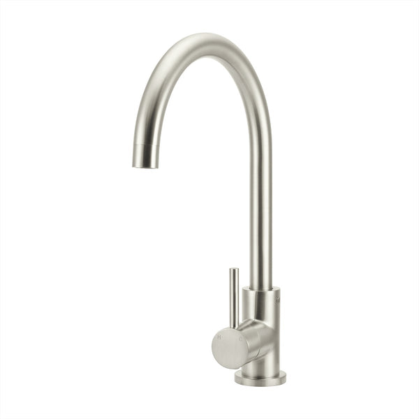Sink Mixer Gooseneck 210 Brushed Nickel