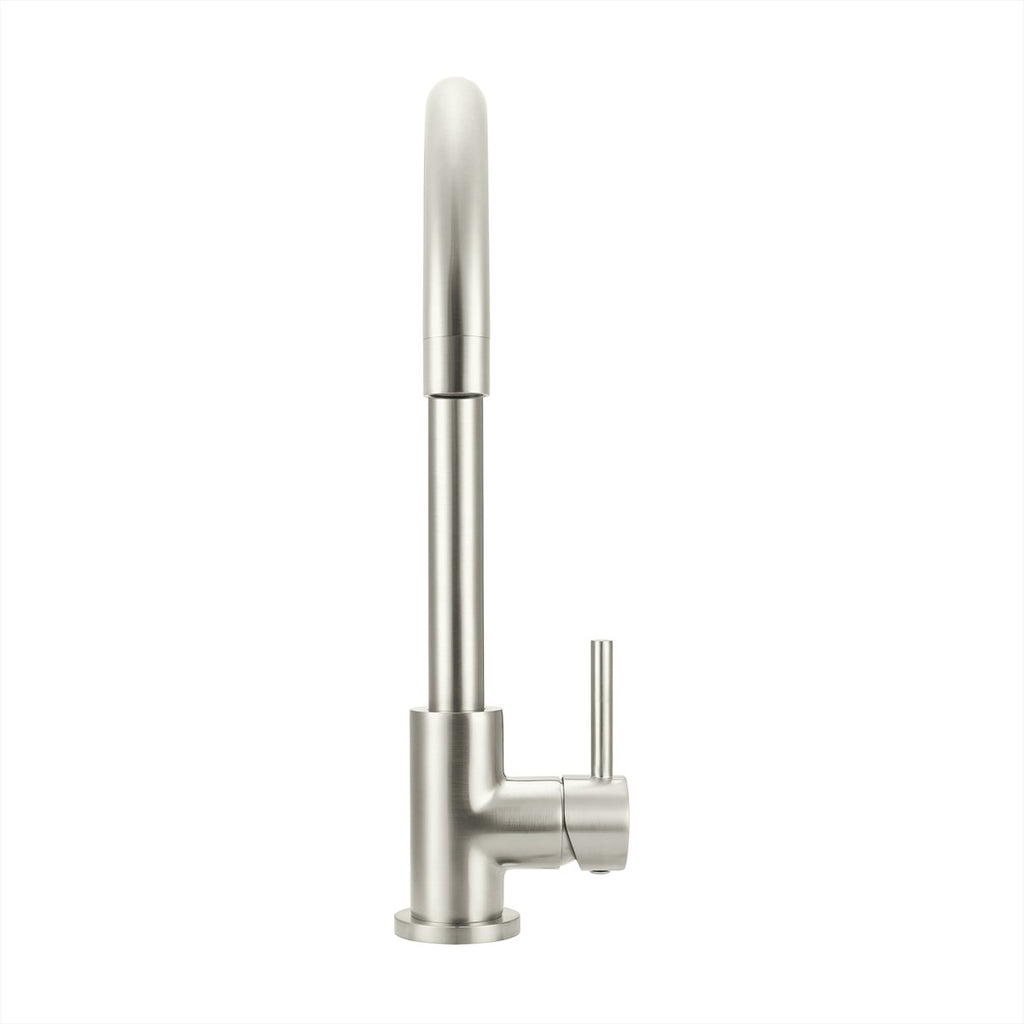 Sink Mixer Gooseneck 210 Brushed Nickel