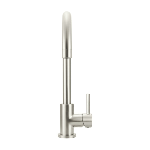 Sink Mixer Gooseneck 210 Brushed Nickel