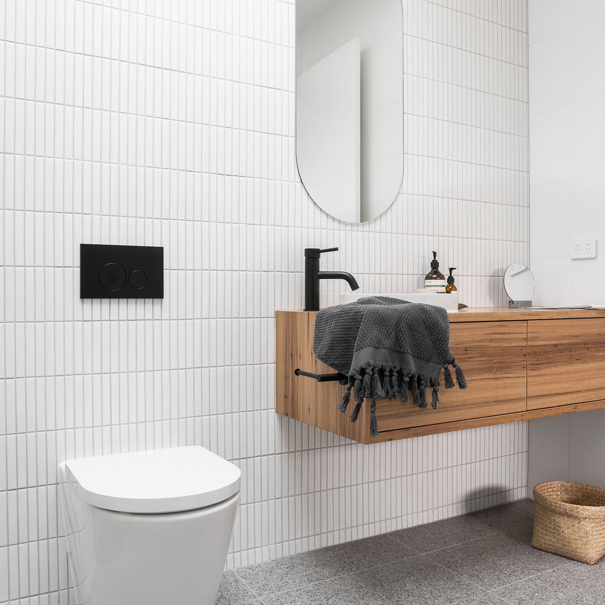 Toilet Roll Holder Matte Black - lifestyle view