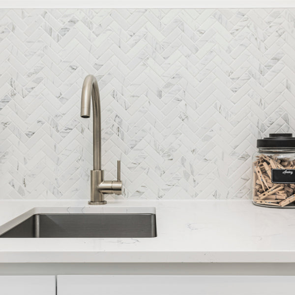 Single Bowl Sink NTH 382x272 Brushed Nickel - lifestyle view