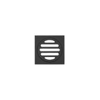 Grate Matte Black Square 86x86x80mm