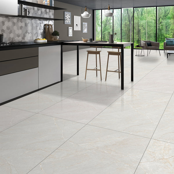 Nazca Beige Matt Tile - lifestyle view