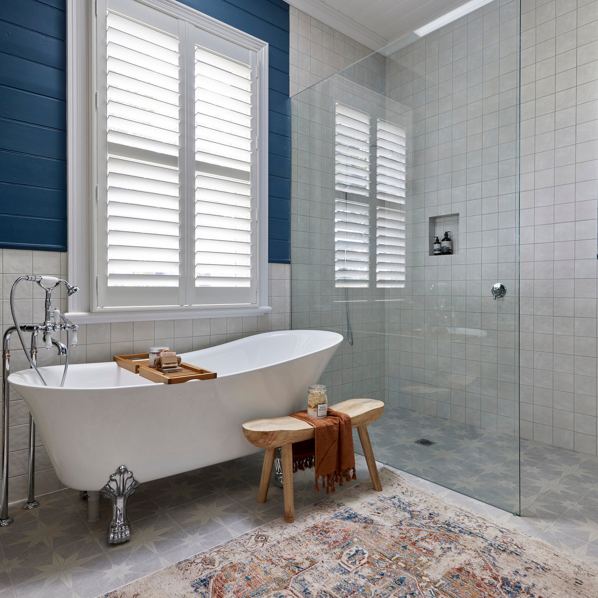 Stone Star Grey Textured Tile - lifestyle view