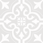 Flourish-Motif Motif Grey Textured Tile