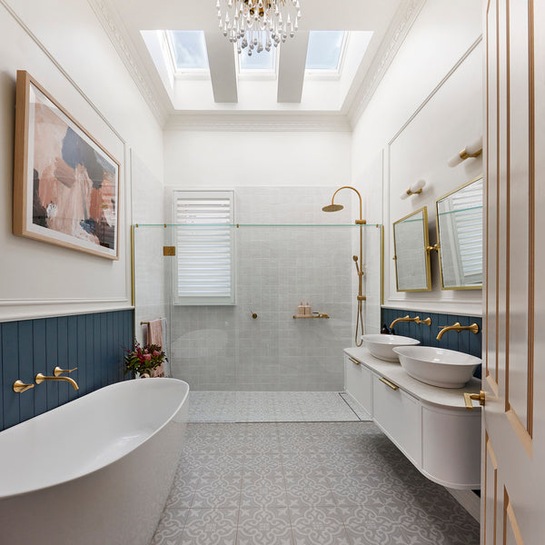 Motif Grey Textured Tile - lifestyle view