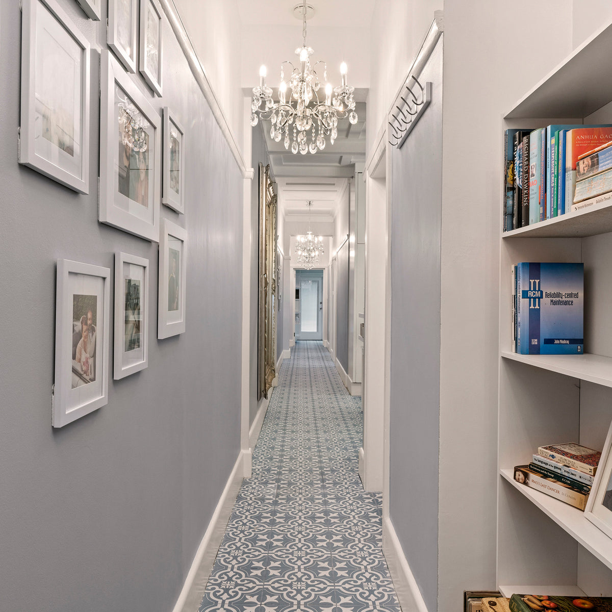Motif Blue Textured Tile - lifestyle view