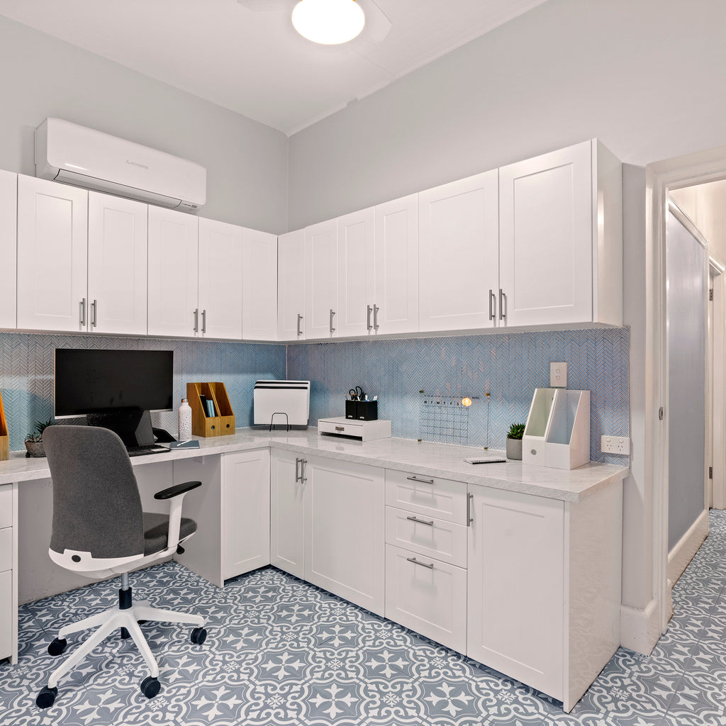 Motif Blue Textured Tile - lifestyle view