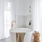 Motif Black Textured Tile - lifestyle view