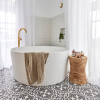Motif Black Textured Tile - lifestyle view