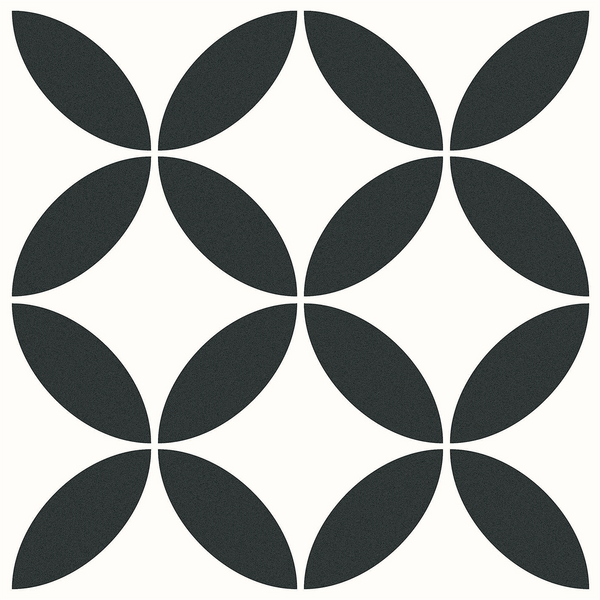 Flourish-Petal Petal White Textured Tile