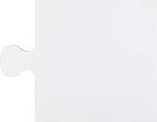 Jigsaw-Key White Key Piece Gloss Tile