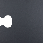 Jigsaw-Lock Black Lock Piece Matt Tile