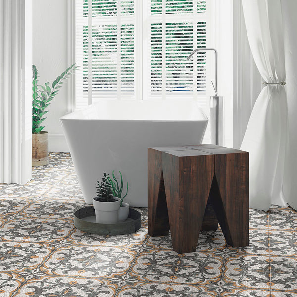 Mosaico White Textured Tile - lifestyle view