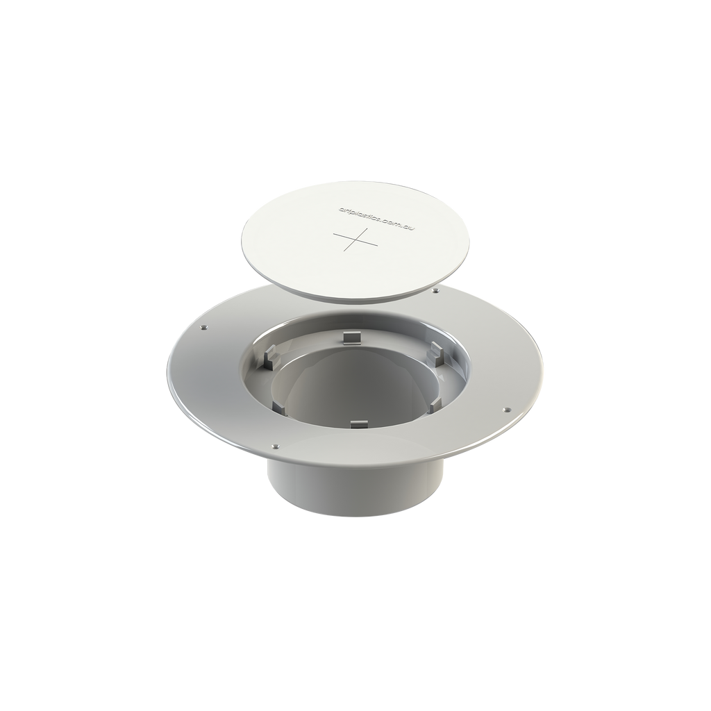 Puddle Flange Pvc 100x100x100mm White with cap